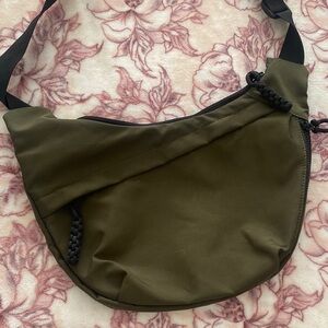 Olive Green Large Crossbody Sling Bag